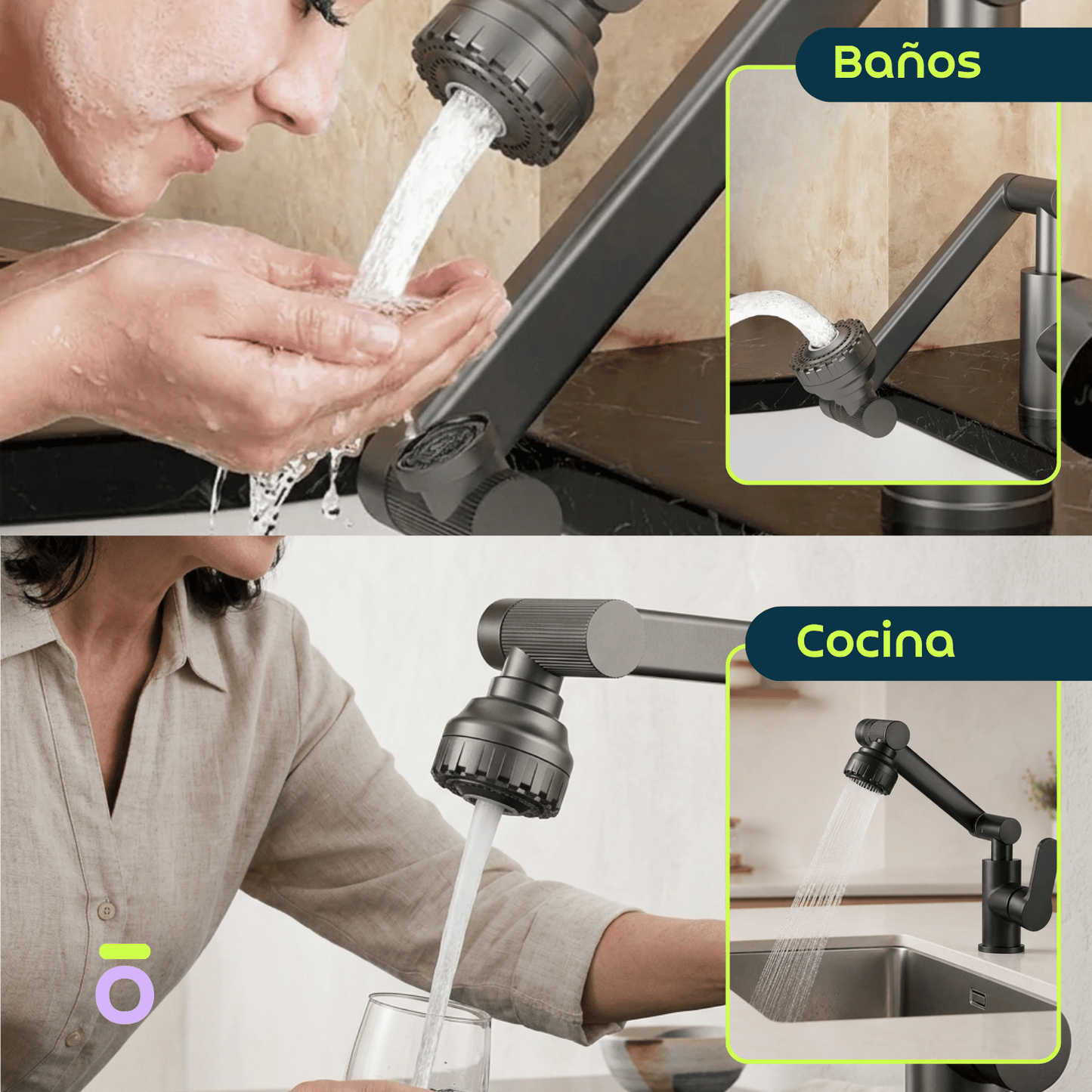AquaFlex 360 - Adiós salpicaduras, comodidad en cada lavado