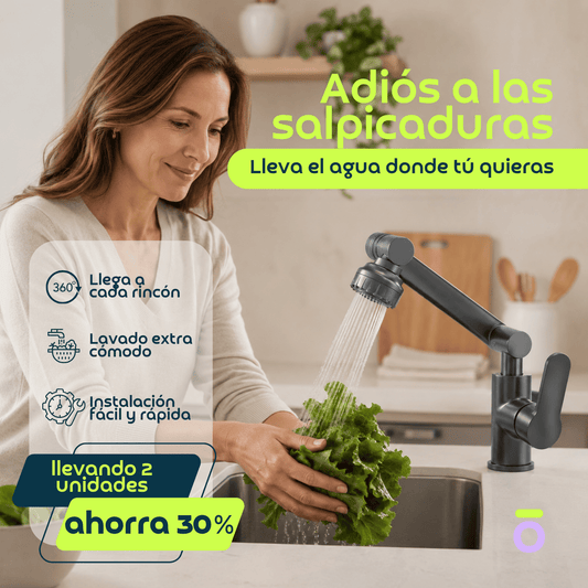 AquaFlex 360 - Adiós salpicaduras, comodidad en cada lavado