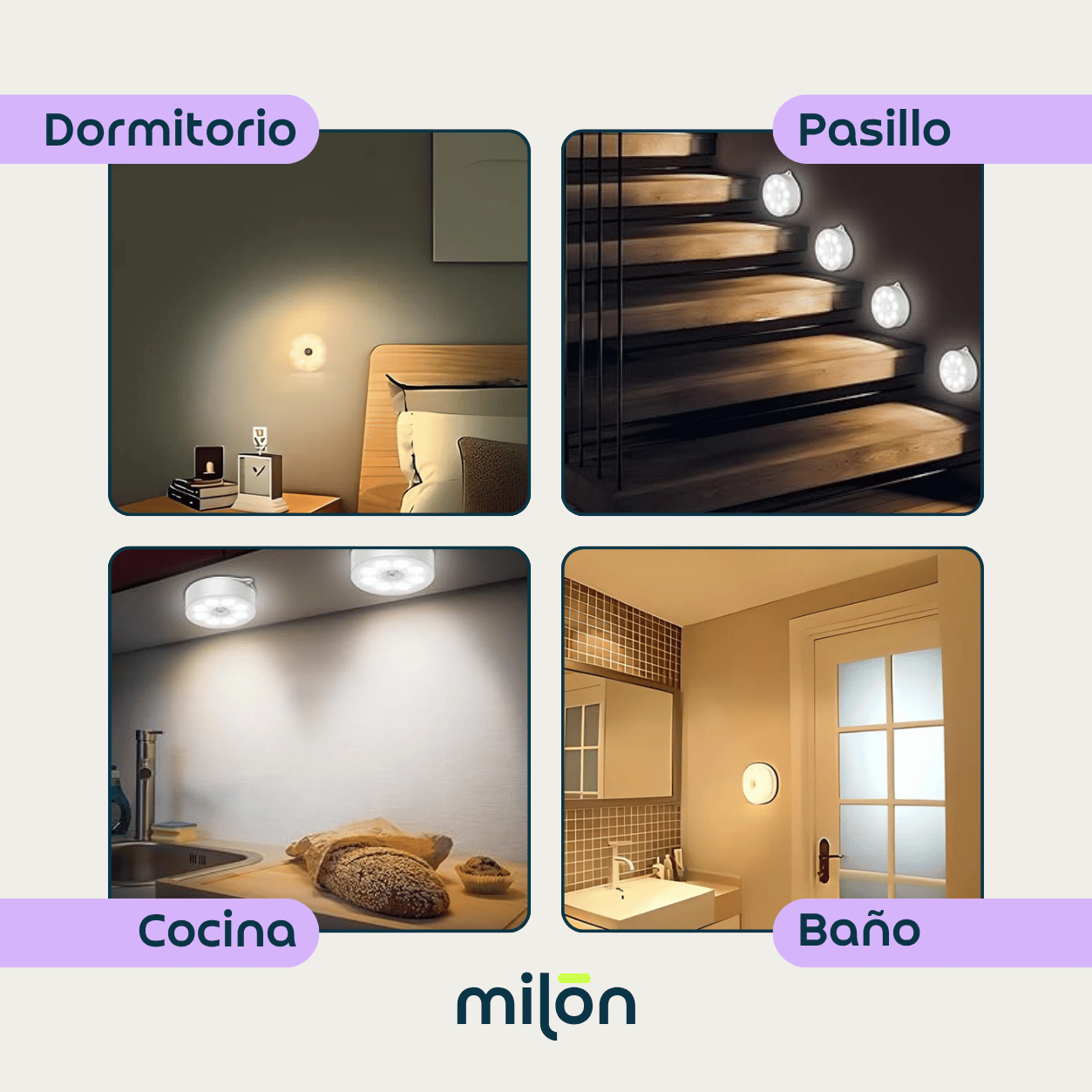 LUZ LED CON SENSOR DE MOVIMIENTO