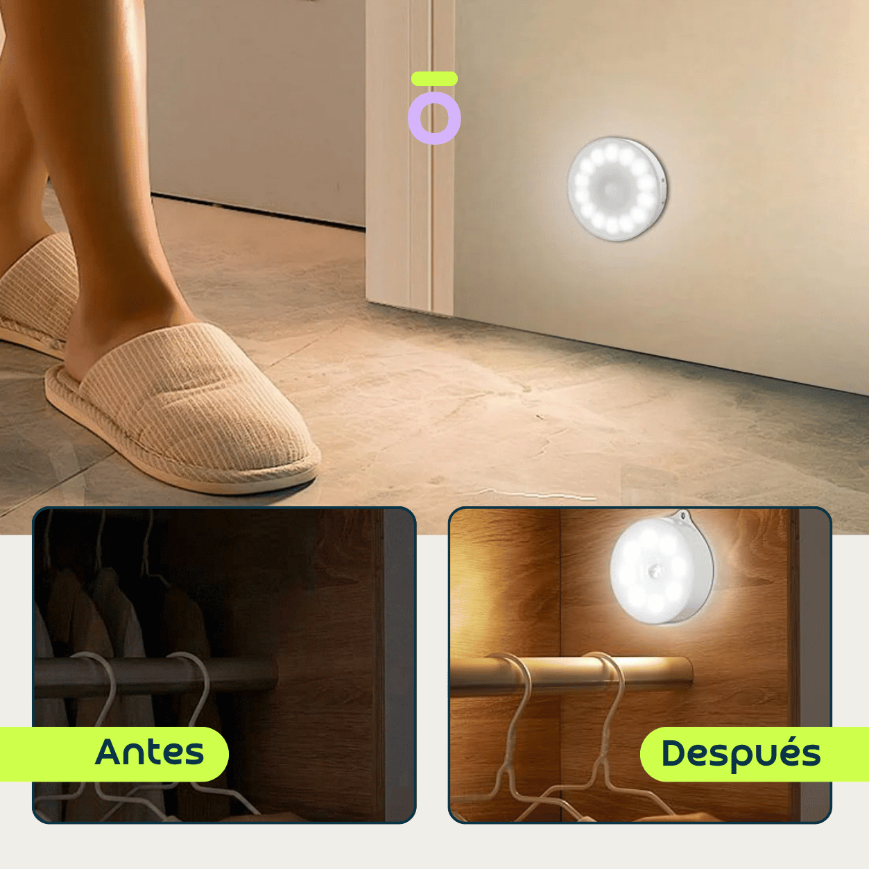 LUZ LED CON SENSOR DE MOVIMIENTO