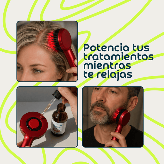 CEPILLO MASAJEADOR CON TERAPIA DE LUZ