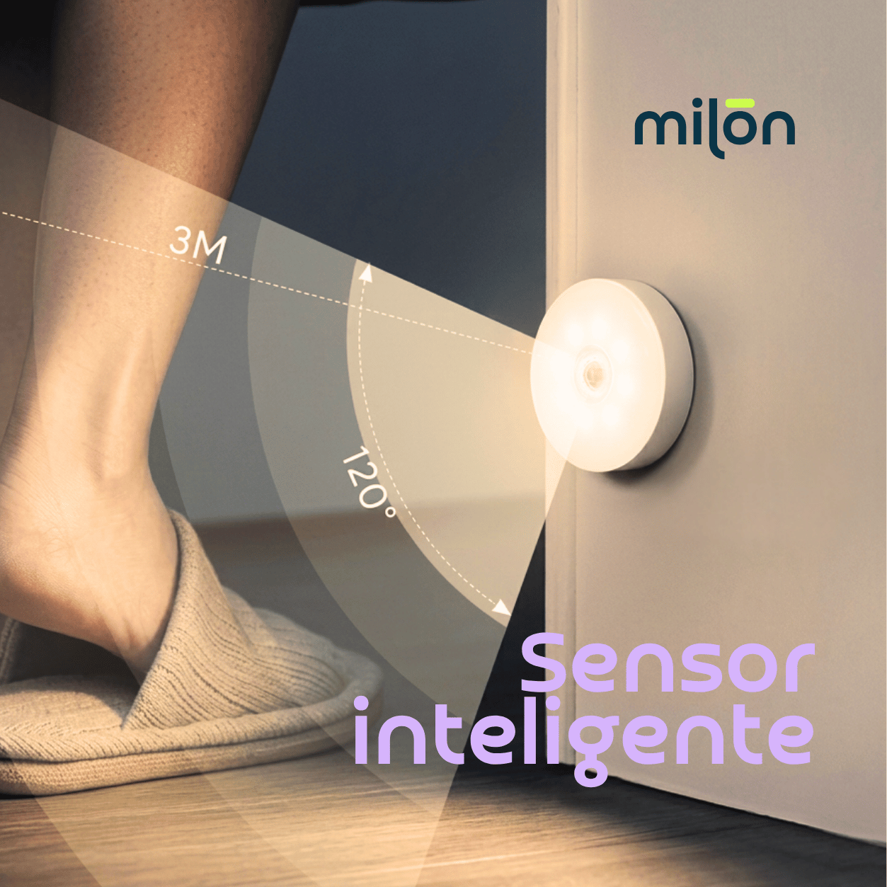 LUZ LED CON SENSOR DE MOVIMIENTO