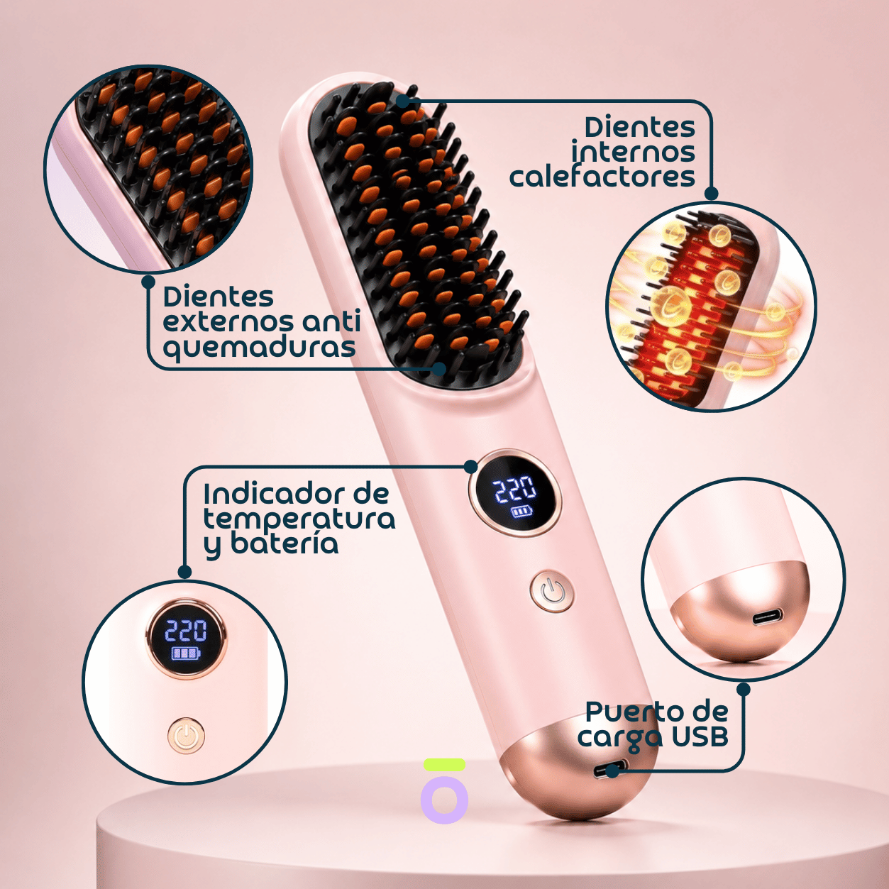 KeraBrush - Alisa y controla el frizz sin cables
