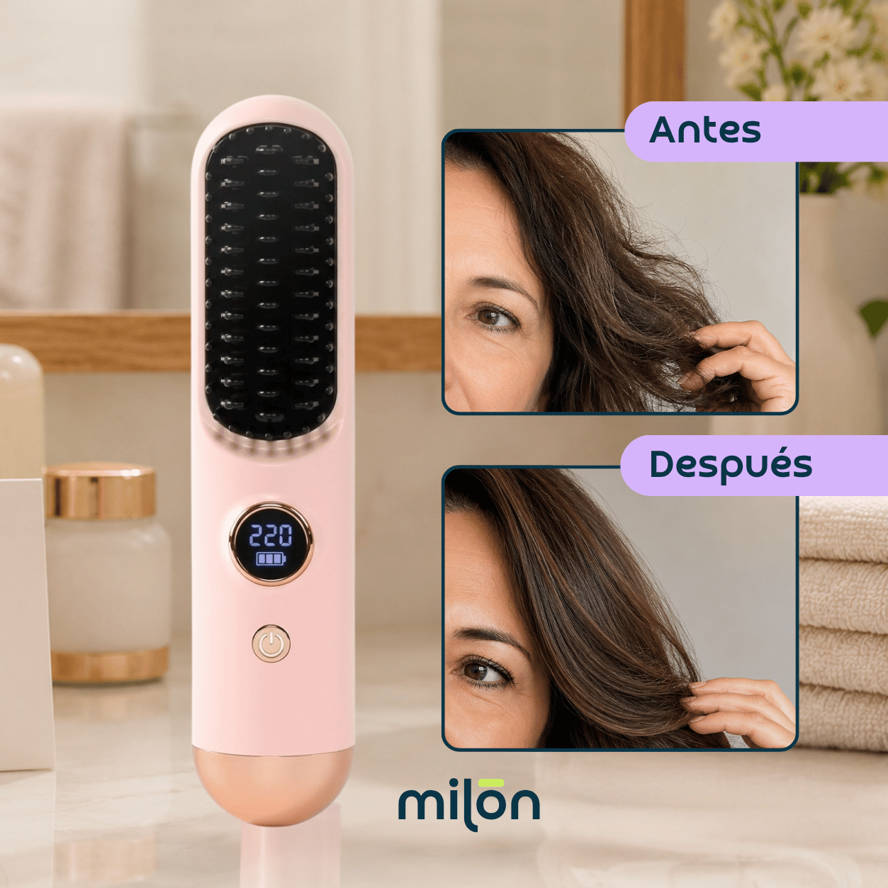 KeraBrush - Alisa y controla el frizz sin cables